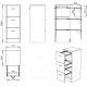 Classeur 3 tiroirs pour dossiers suspendus