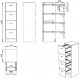 Meuble classeur 4 tiroirs pour dossiers suspendus