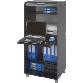 Armoire Informatique Mobile Noire 2 Tiroirs 