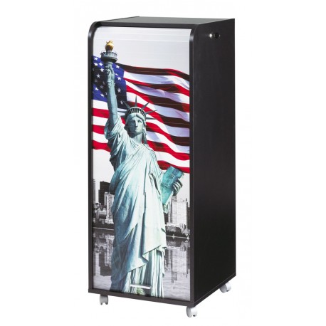 Grand caisson mobile noir Hauteur 117 cm