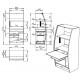 Armoire informatique galbée Largeur 80 cm