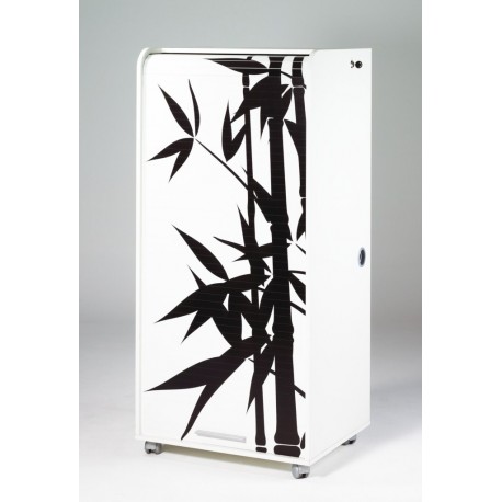 Armoire Informatique mobile Blanche 2 tiroirs