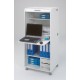 Armoire Informatique mobile Blanche 2 tiroirs