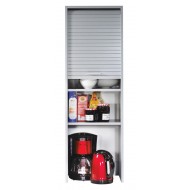 Roller-shutter kitchen cabinet Aluminium L. 40 cm H.123.6 cm (wall-mounting or standing)