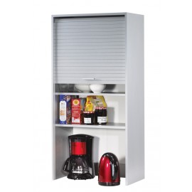 Roller-shutter kitchen cabinet Aluminium L. 60 cm H.123.6 cm (wall-mounting or standing)