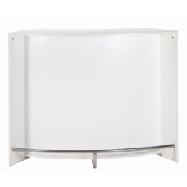 Bar drinks cabinet, kitchen top, reception desk, White - L.134cm