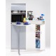 Buffet et Table de Cuisine Pivotante Blanc Alu