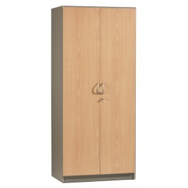 Tall office cupboard 2 doors Beech Alu