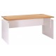 Bureau INEO 160 x 80 cm Blanc Chêne Clair Réglable en Hauteur