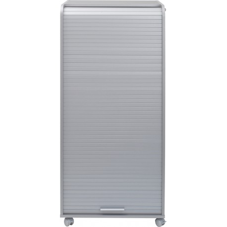 Armoire Informatique Mobile Taupe 2 Tiroirs 