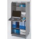 Armoire Informatique Mobile Taupe 2 Tiroirs 