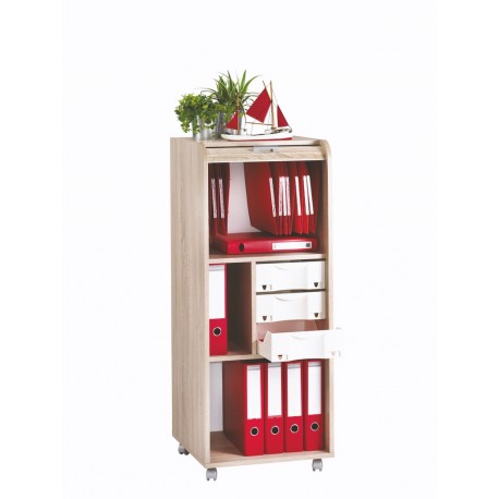 Grand Caisson de Bureau Mobile Chêne 