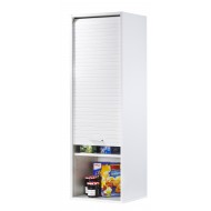 Roller-shutter kitchen cabinet White L. 40 cm H.123.6 cm (wall-mounting or standing)