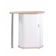 Table repas pivotante et meuble de rangement hetre blanc