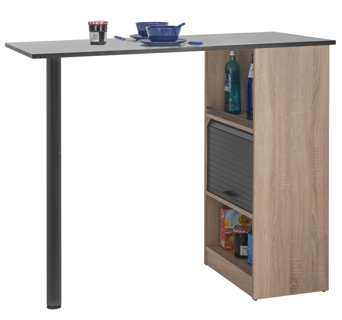 Meuble Rangement de Cuisine Chêne avec Table - SIMMOB Meuble Rangement de Cuisine Chêne avec Table - SIMMOB