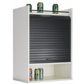 Kitchen cabinet 3 compartments - Roller-shutter - White