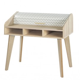 Vintage roll-top desk, oak legs