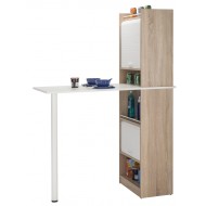 Table de cuisine et 2 Meubles de rangement chene