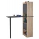 Table de cuisine et 2 Meubles de rangement chene