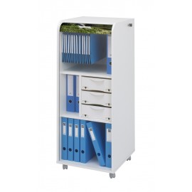 Grand Caisson de Bureau Mobile Blanc