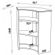 Meuble Comptoir Meuble Bar 97 cm VISIO097 Croquis