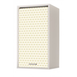 Meuble Cuisine Alu Bicolore 40 cm H 72 cm - Coloris - Blanc