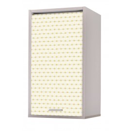 Meuble Cuisine L 40 cm x H 72 cm Coloris Alu Rideau Imprimé Etoiles