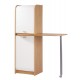 Table de Cuisine + Meuble de Rangement hêtre blanc