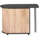 Table Pivotante et Meuble de Rangement de Cuisine Noir