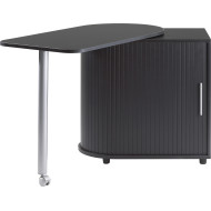 Table Pivotante et Meuble de Rangement de Cuisine Noir