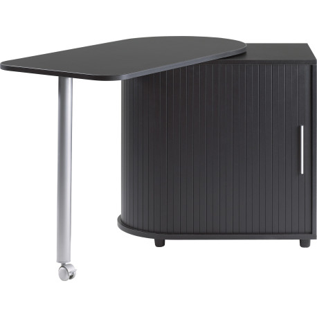 Table Pivotante et Meuble de Rangement de Cuisine Noir