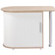 Table Pivotante et Meuble de Rangement de Cuisine Chêne