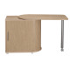 Compact kitchen cabinet with rotating top table, oak