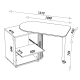 Table Pivotante et Meuble de Rangement de Cuisine Noir