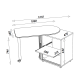 Table Pivotante et Meuble de Rangement de Cuisine Noir